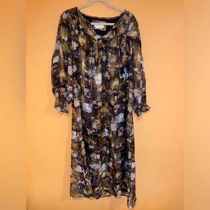 Anthropologie NWT Brown Long Sleeve Dress Size MP 8-10